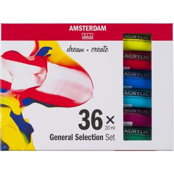 ROYAL TALENS Acrylfarbe AMSTERDAM General Selection, 36x20ml