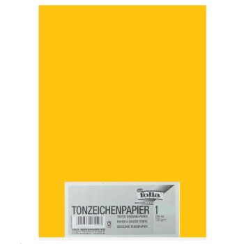 folia Tonpapier, DIN A4, 130 g/qm, goldgelb