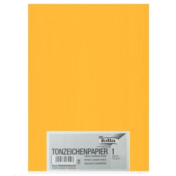 folia Tonpapier, DIN A4, 130 g/qm, dunkelgelb