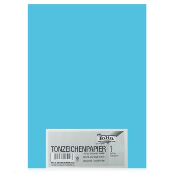 folia Tonpapier, DIN A4, 130 g/qm, himmelblau