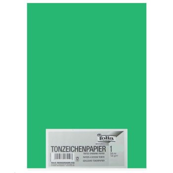 folia Tonpapier, DIN A4, 130 g/qm, smaragdgrün