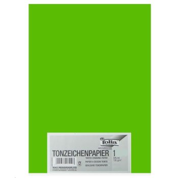 folia Tonpapier, DIN A4, 130 g/qm, grasgrün