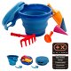 SCHILDKRÖT 7in1 Sand-Spielzeug Falteimer Set, blau