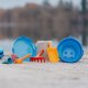 SCHILDKRÖT 7in1 Sand-Spielzeug Falteimer Set, blau
