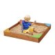 Beluga, Holz Sandkasten mit bunten Sitzecken, 90x90x12 cm, 41115