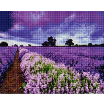 Diamond Mosaic, Bild, 40 x 50 cm Lavendelfeld