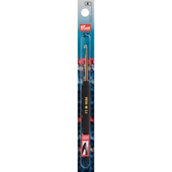 PRYM Wollhäkelnadel Soft-Griff, 14cm, 3,50mm