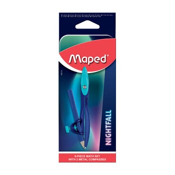 Maped Zirkelkasten STUDY NIGHTFALL TEENS, 9-teilig, Blister