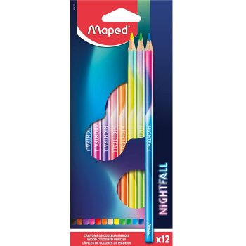 Maped Dreikant-Buntstift NIGHTFALL, 12er Kartonetui