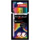 Premium-Filzstift mit Pinselspitze für variable Strichstärken - STABILO Pen 68 brush -  ARTY - 10er Pack - mit 10 verschiedenen Farben