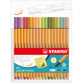 STABILO point 88 fineliner, 18 ks v sade - nové...