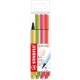 Filzschreiber - STABILO pointMax - 4er Pack - Pastellfarben - pudriges gelb, korallrot, limettengr&uuml;n, rosa