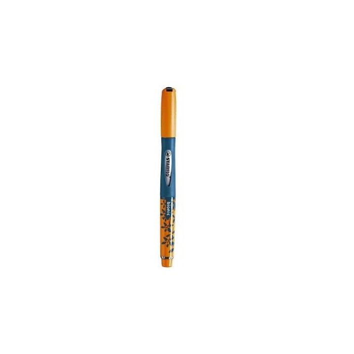 Tintenroller - STABILO bionic Flowers petrol/orange- Einzelstift - Schreibfarbe blau