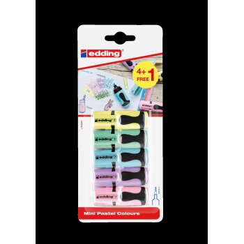 edding 7 Mini zvýrazňovač - pastelový - 5ks...