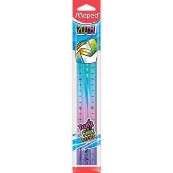 Maped Flachlineal Twistn Flex DECOR, 20 cm pink/blau