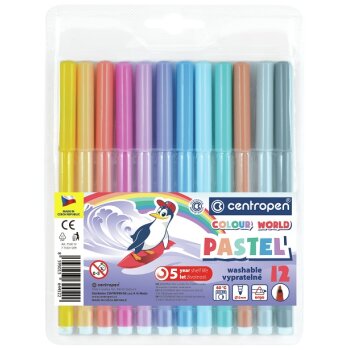 Centropen Colour World Fasermaler Pastell 12er