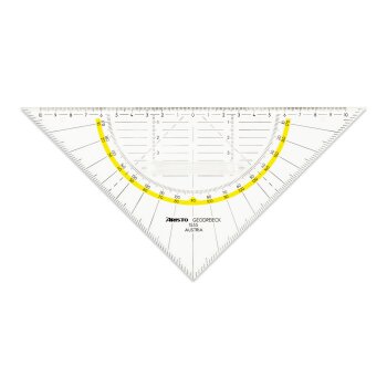 ARISTO Geodreieck® 22,5 cm mit Griff, Facette, Tuschenoppen (AR1555/2)