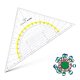 ARISTO Geodreieck® 22,5 cm mit Griff, Facette, Tuschenoppen (AR1555/2)