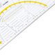ARISTO Geodreieck® 22,5 cm mit Griff, Facette, Tuschenoppen (AR1555/2)