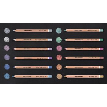 CRETACOLOR MegaColor THE BRILLANTS Metallic 12-dielna sada farebných pasteliek, kovové puzdro