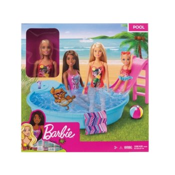 Barbie Pool Spielset mit Puppe Blond