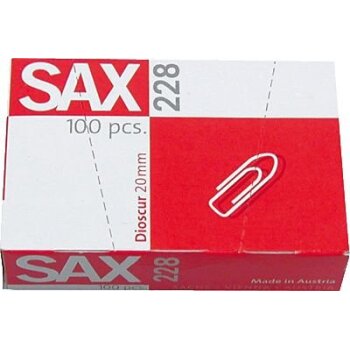 SAX kancelárske sponky 228, 20mm - 100ks
