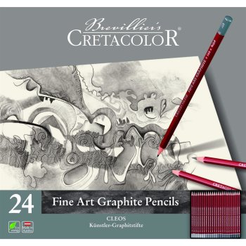 CRETACOLOR CLEOS Fine Art Graphitstift 24-teilig