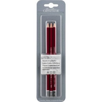 CRETACOLOR CLEOS Fine Art Graphite Pencils 3-teilig H /...