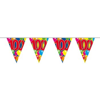 Folat 100. Geburtstag Girlande mit Ballons - 10 Meter