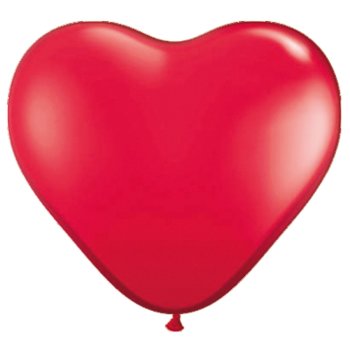 Ballon 30 cm 100 Stück - rote Herzballons