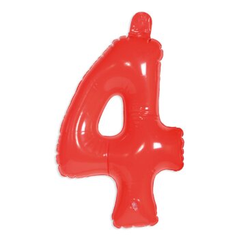 Folat Aufblasbare Zahl 4 Rot