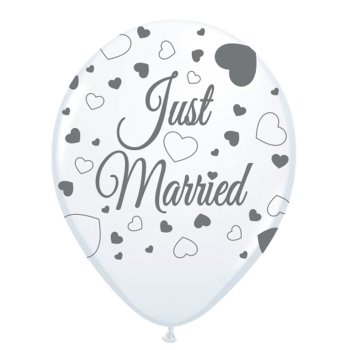 Ballon 30 cm 8 Stück - Just Married