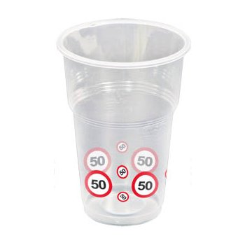 Folat 50. Geburtstag Trinkbecher Verkehrsschild - 10...
