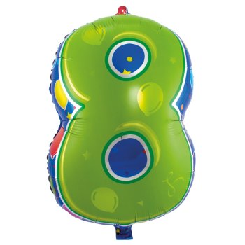 Folat Folienballon / Heliumballon / Zahlenballon 8 Jahre...