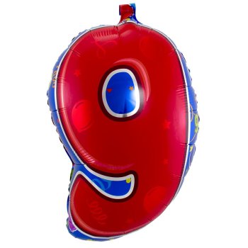 Folat Folienballon / Heliumballon / Zahlenballon 9 Jahre...
