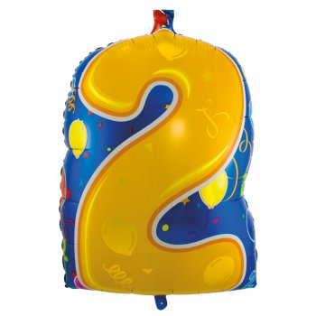 Folat Folienballon / Heliumballon / Zahlenballon 2 Jahre...