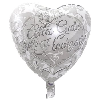 Folat Folienballon Alles Gute zur Hochzeit unverpackt - 43cm