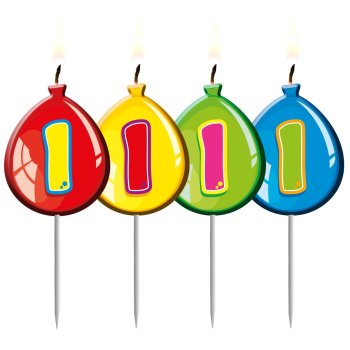 Folat Kerze Geburtstagsballon Ziffer / Zahl 1