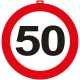 Folat tabuľka na dvere - dopravná značka - 50. narodeniny - 47 cm