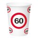 Party Pappbecher 350 ml 8 Stück 60. Geburtstag Verkehrsschild