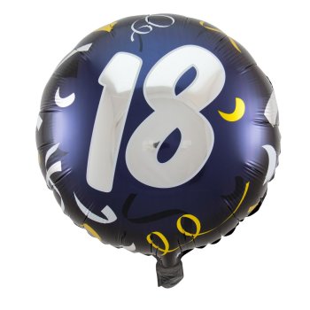 Folat 18. Geburtstag Folienballon Stilvoll - 45cm