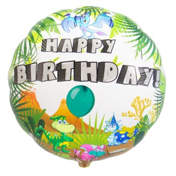 Folat Folienballon Happy Birthday! Dinosaurier - 45cm