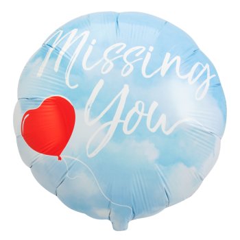 Folat Folienballon Missing you! Blau - 45cm