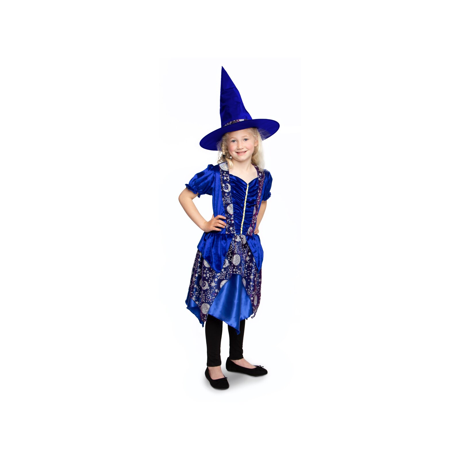 Hexenkleid ‚Dark Moon‘ Für Damen – Größe XXL, Blau, Perfekt Für Halloween & Mottopartys