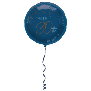 Folat Folienballon Elegant True Blue 30 Jahre - 45cm