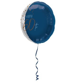 Folat Folienballon Elegant True Blue 60 Jahre - 45cm