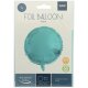 Folat Folienballon Rund Pastell Aqua Metallic Matt - 45 cm