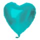 Folat Folienballon Herzförmig Pastell Aqua Metallic Matt - 45 cm