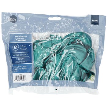 Ballon 33 cm 50 Stück - Radiant Regal Green Metallic