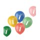 Ballon 33 cm 6 Stück - Happy Birthday 7. Geburtstag Retro